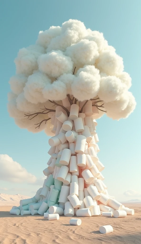 A giant toilet paper tree