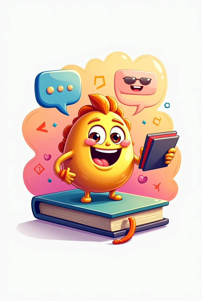 Colorful and cute logo that shows that I translate texts