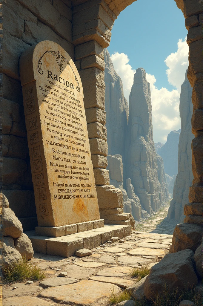 Drawing of God&#39;s commandments in ancient times