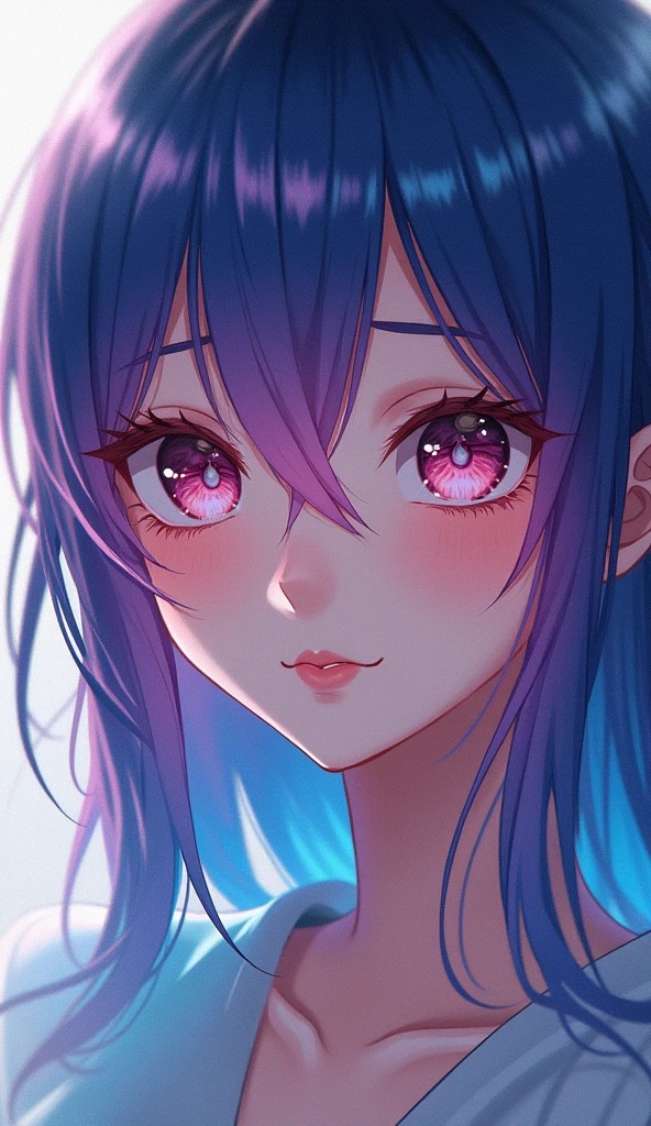 sexy girl colored hair anime style