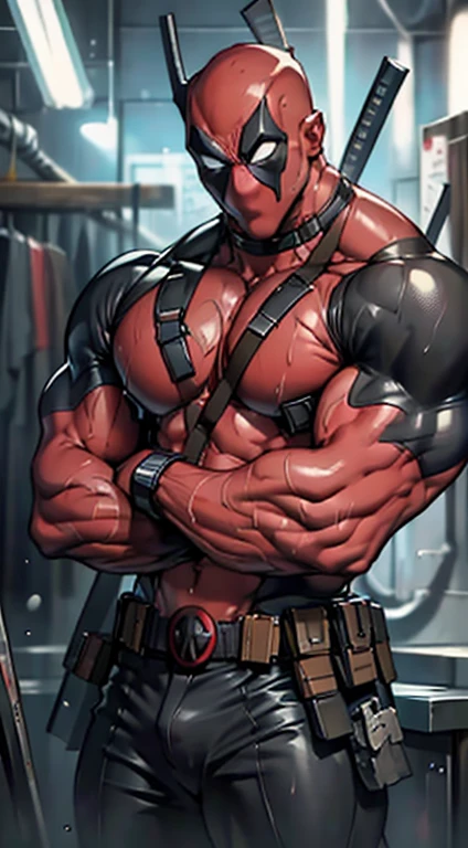 Deadpool, Superhero, Tentacle entanglement,, monster breeding, wet, slime, tentacles, slimy tentacles, monster and human breeding, Deep into the mouth, pectoral