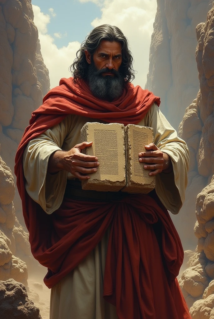Moses Grasping God's Commandments