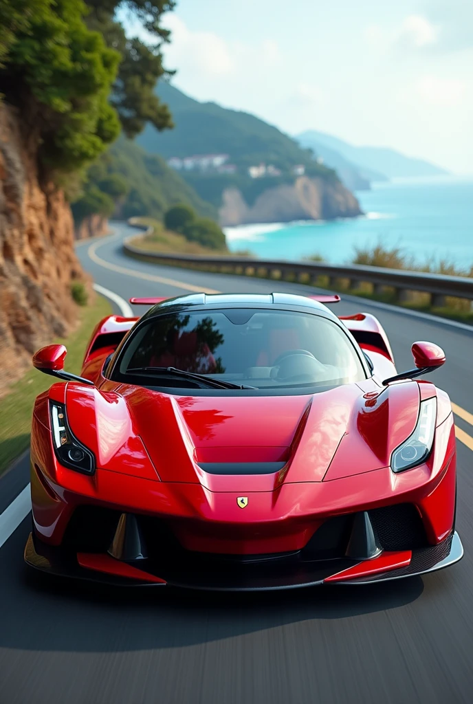 A car in red 