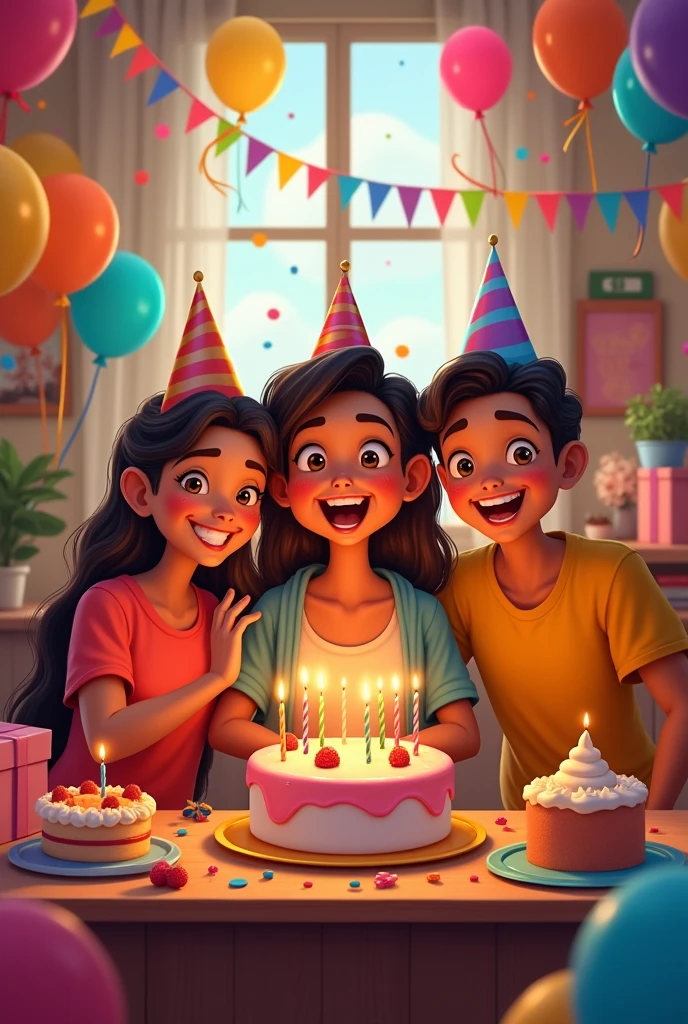 birthday with the name of Eli Alma and Carlos