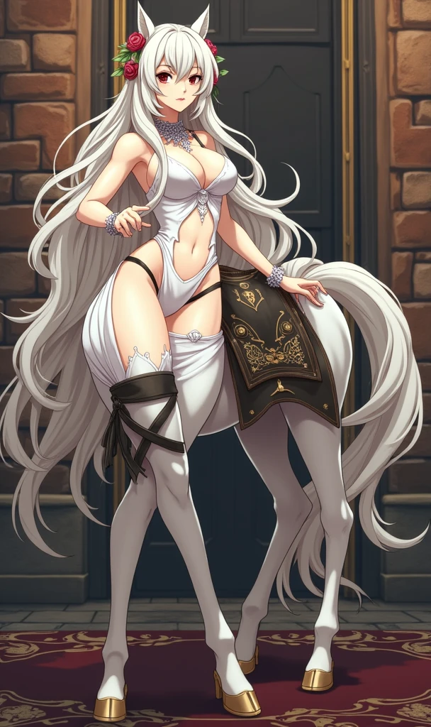 a girl in sexy underwear holding a sword and looking back at her own image of the background, a sexy anime woman riding a horse with her navel assorted, a woman posing for the camera while holding a sword above her head, girl standing lewed in front of a house, mezzo forte girl pinup having fun arafed woman veil anime barbie in white stockings grayscale phtoto made with anime painter studio background of hell gore draped in transparent cloth pixiv 3dcg covered in transparent cloth, ( ( dithered ) ) asuka suit under clothes! woman playing with a giant monster orc who's standing behind her slave rags leash iron ball berlinda on the back of her body with many goblins woman posing in an open courtyard in an ancient world a girl with milk in front of her flushed face behind her ass exposed with gooey goop dripping all over her body lewd face a drawing of a debauchery priest many cultist of aphrodite pudica pose gesture cell shaded adult animation sketchy artstyle gesture drawn holding a pudica pose body pose! full body drawing full character body full body concept full body front view female full body realistic proportions!! entire body