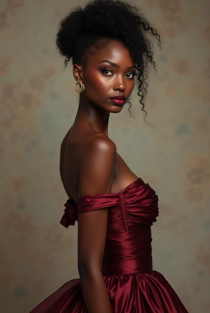 BEAUTIFUL BLACK GIRL IN DRESS 
