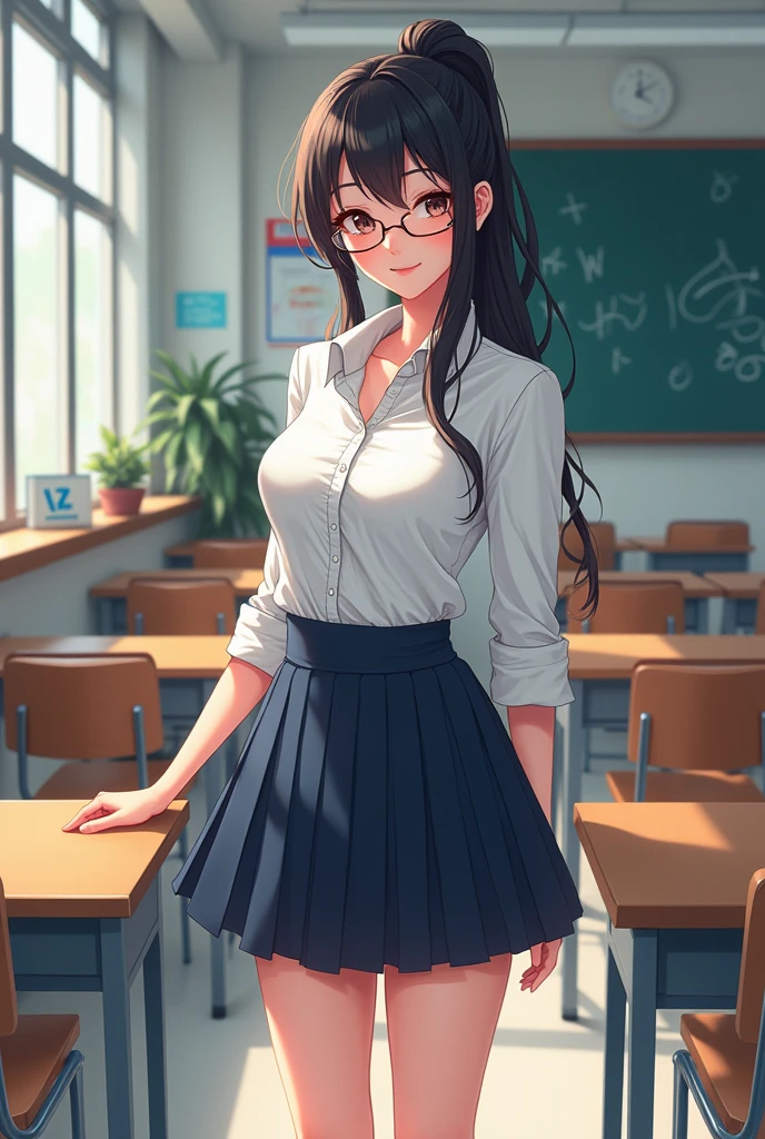anime: anime: HIGH SCHOOL TEACHER WITH MINISKIRT AND JAPANESE APPEARANCE