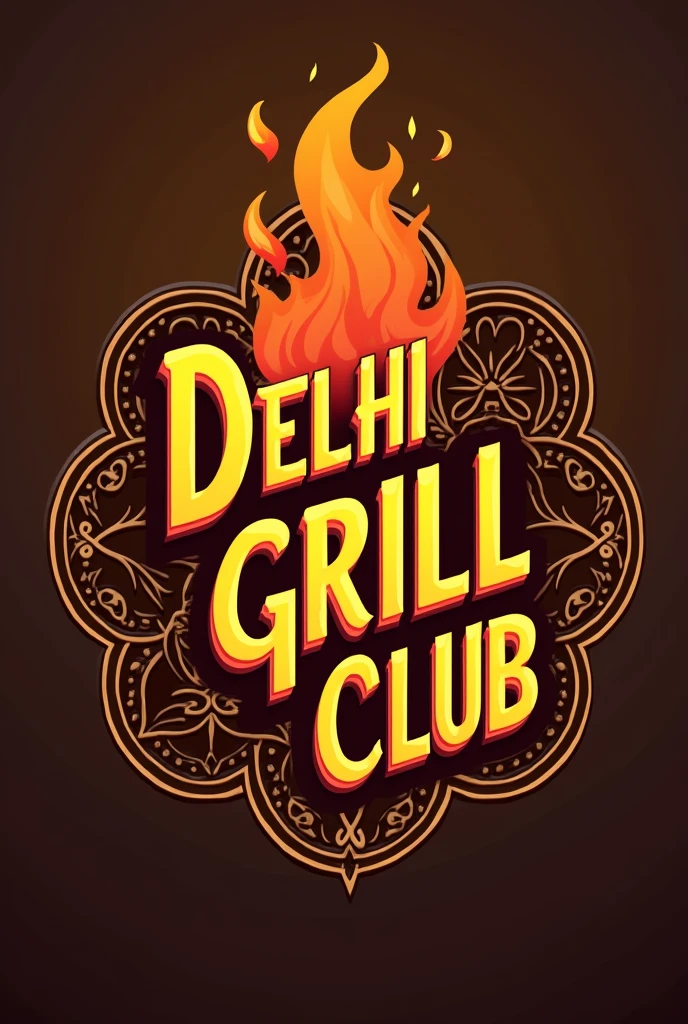 Dehli Grill Club beautiful written in logo
