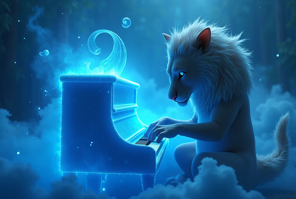 beast piano cute magic blue attacking