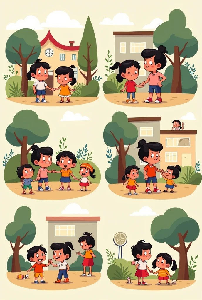 generates a simple comic about respect in four spaces in Spanish