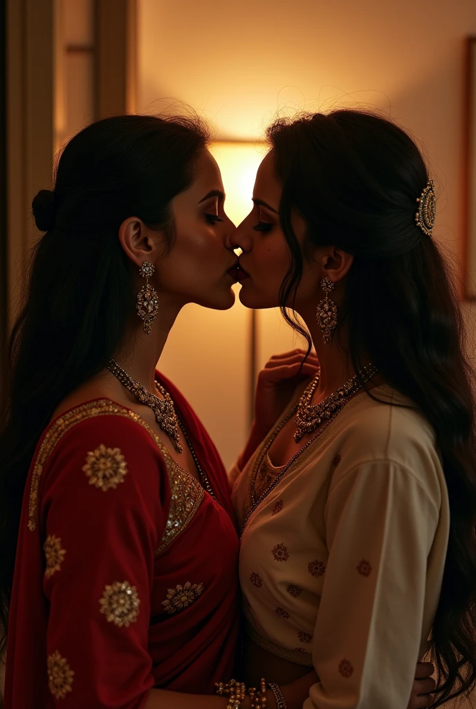 2 punjabi women lip kiss