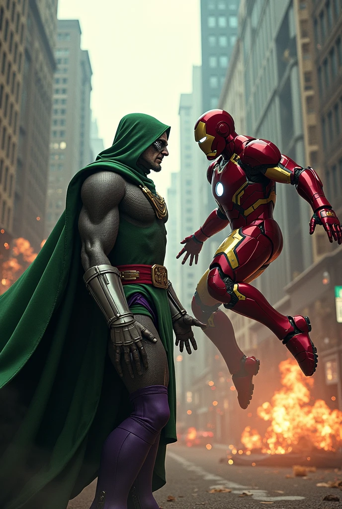 Doctor doom fight with iron-man