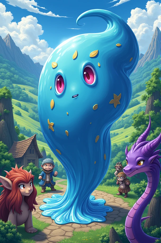 Generate a cover image for the tensei shitara slime anime