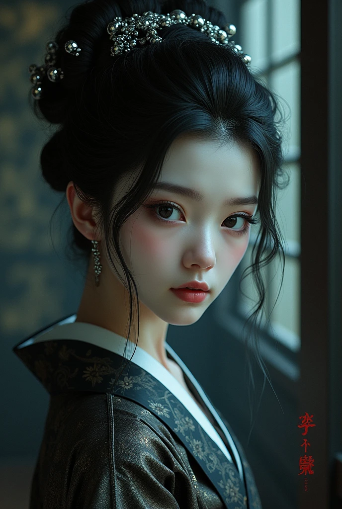 Japanese dark princess with cute face