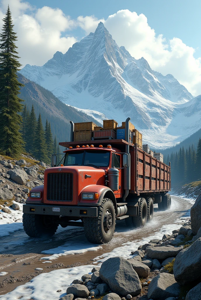 Overloaded truck in canada