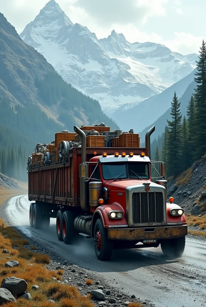 Overloaded truck in canada