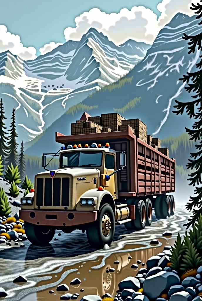 Overloaded truck in canada