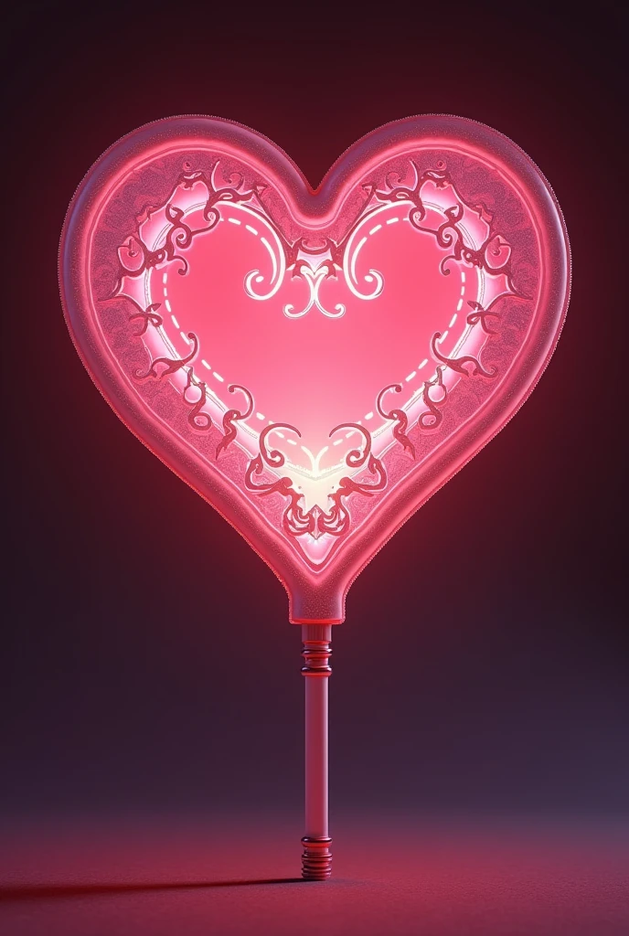 kpop heart lightstick, cute and elegant, no background