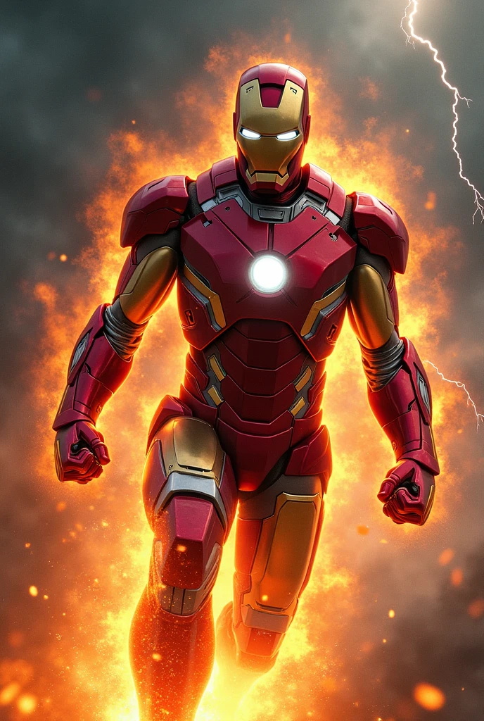 Iron-man on fire