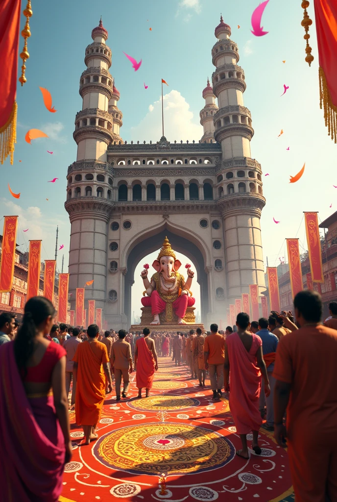 Ganesh festival celebration at charminar