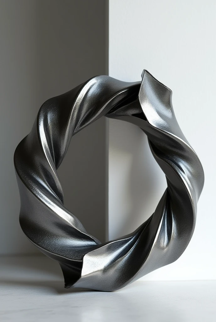 Large 3D twisted earrings that resemble modern sculptures
