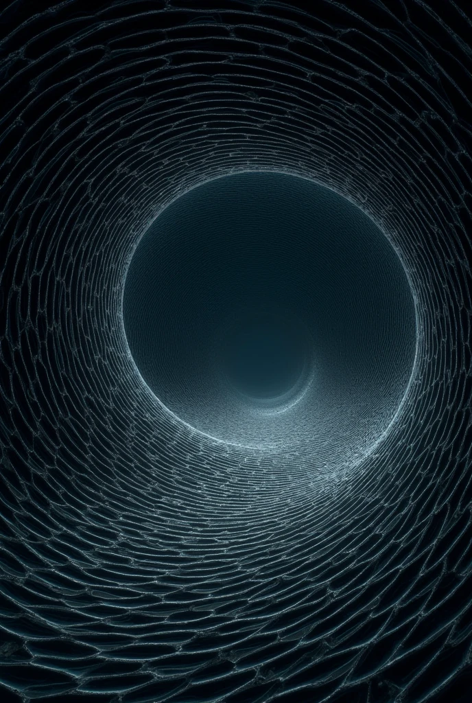 An endless void, with all the surroundings being spirals