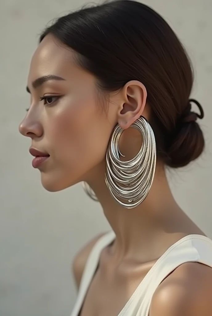 Large 3d twisted earrings
