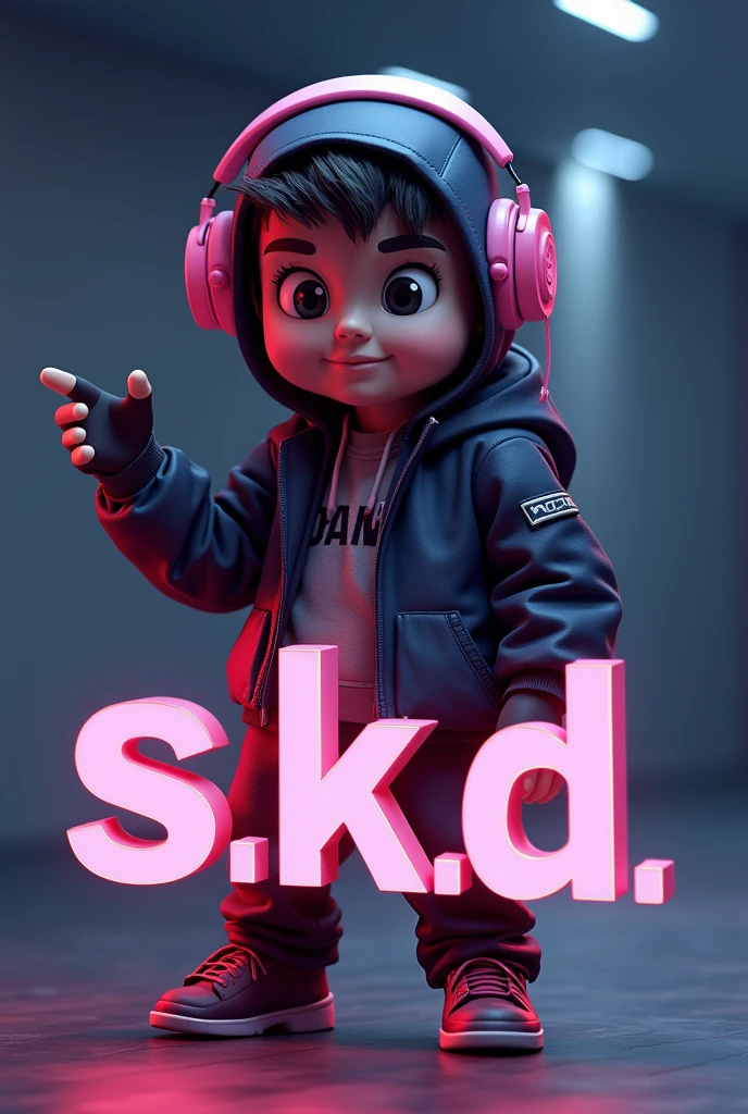 Gamer logo for tik tok that says (s.k.D) under the man doll