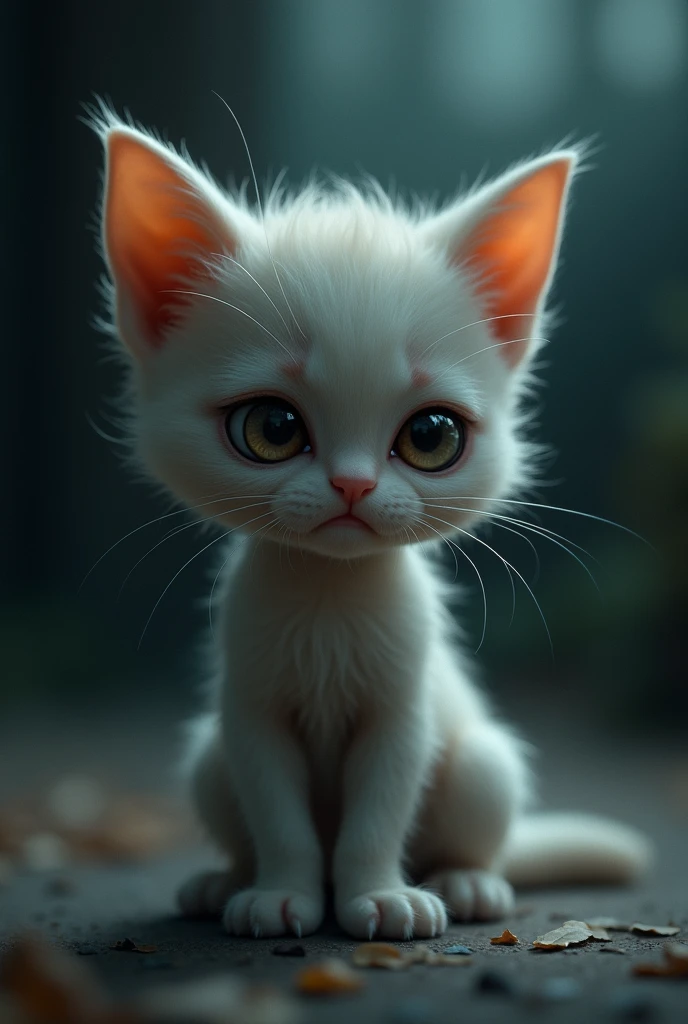 little cat crying ai images generate please