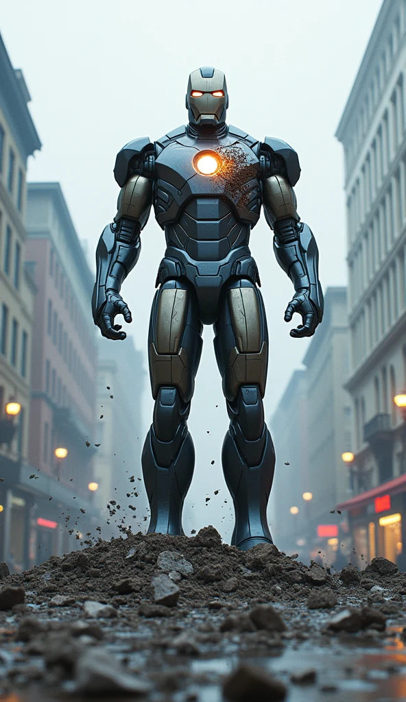 Iron-man statute break , 8k resolution, 