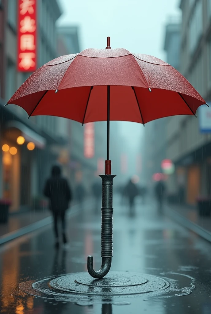 umbrella with normal drain pipe