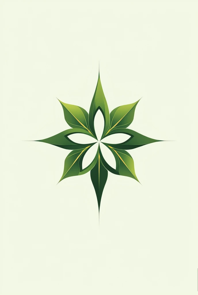 Generate a logo by combining star and clover