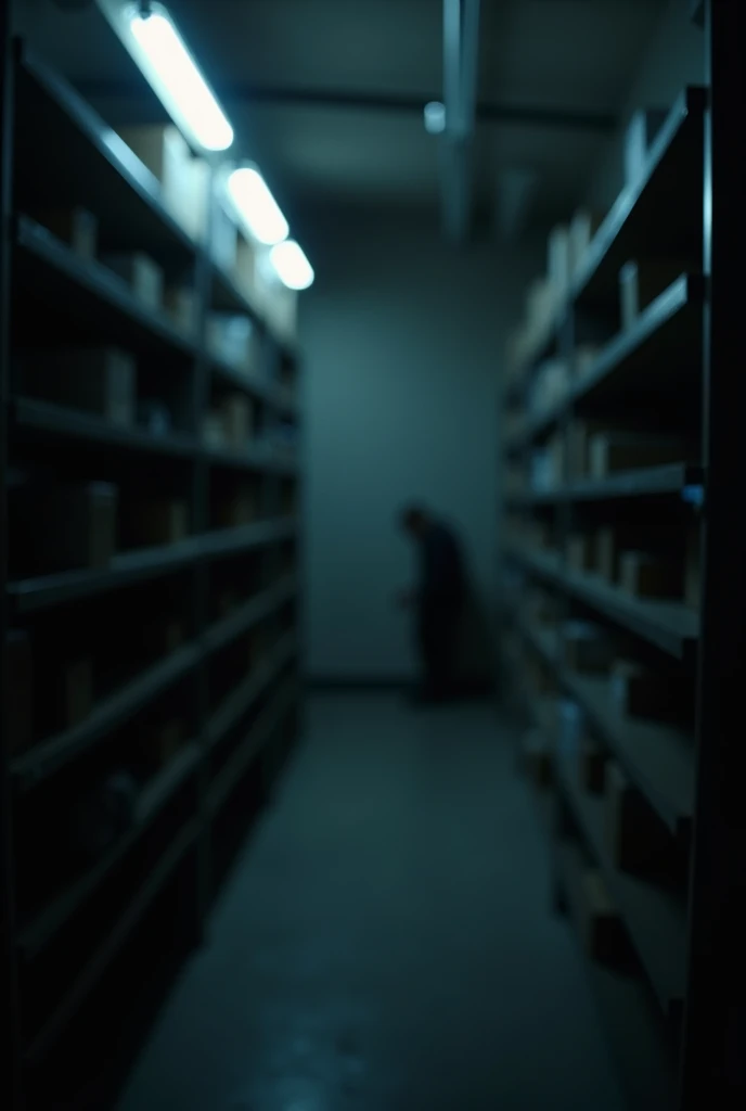 dark background with slightly blurred silhouettes of empty storage shelves on one side , representing the dramatic shortage without showing a shortage of silver. a dimly lit room with shelves and a light, unsettling creepy liminal space, spooky creepy liminal space, creepy backrooms, uncanny creepy liminal space, an empty backroom, an scp anomalous object, the scary empty liminal spaces, long dark hallway, anxiety inducing backrooms, found footage video with different point of view on side
