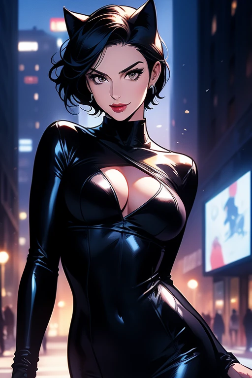Catwoman, background, make into background, make part of background