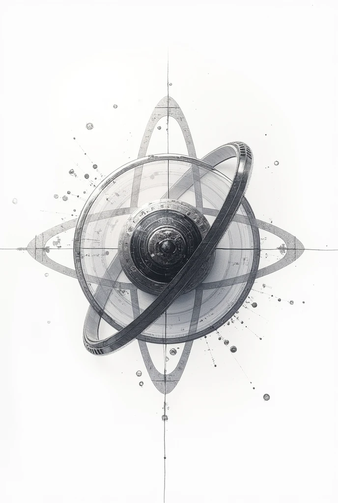 an atom, com fundo branco