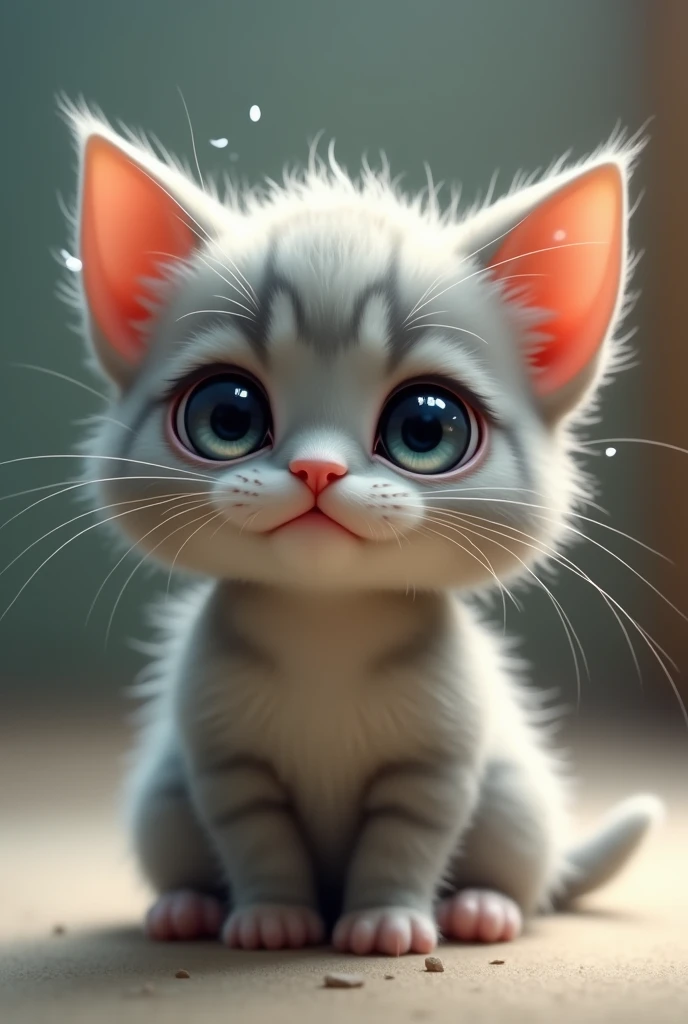 little cat to much crying ai images generate please