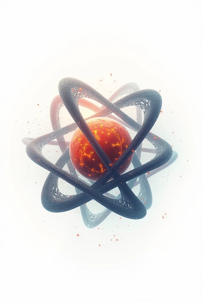 an atom, com fundo branco