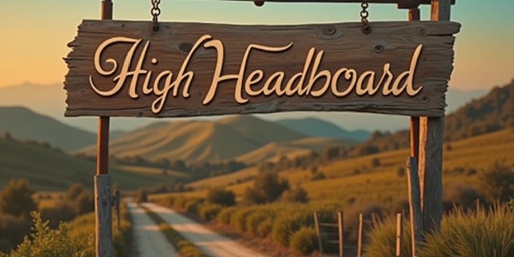 On a farm sign the name of the farm is written on it in beautiful letters " Welcome High Headboard " all in portuguese