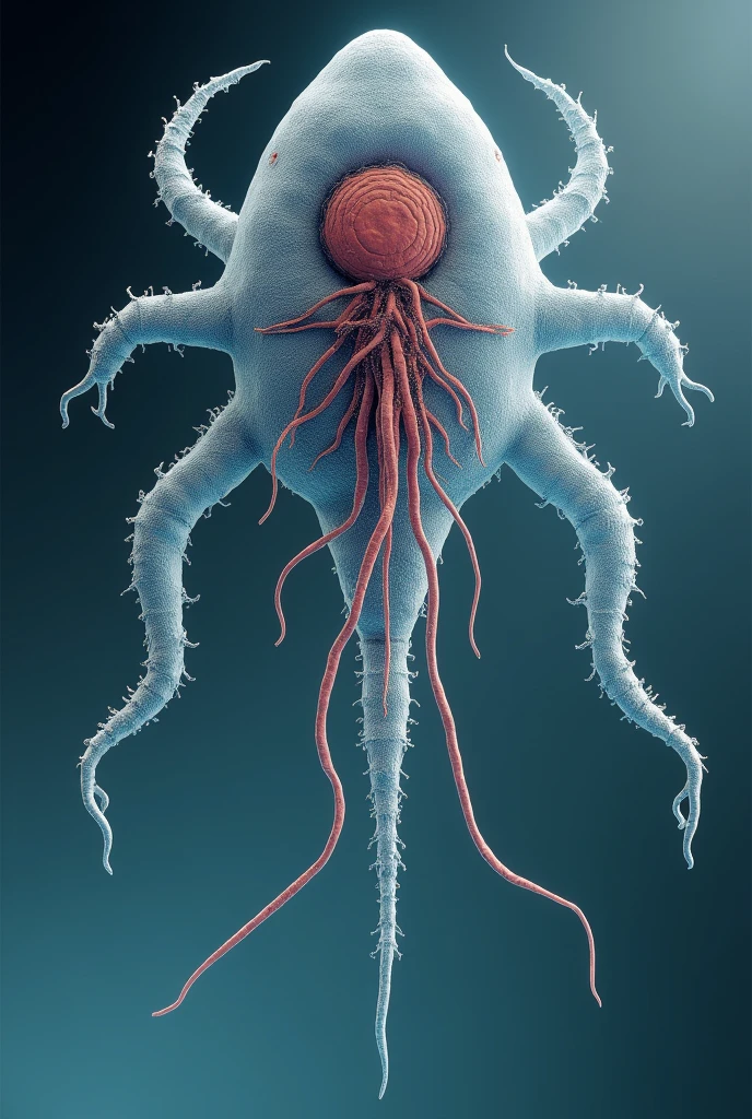 generate image of a bacteriophage and its structure