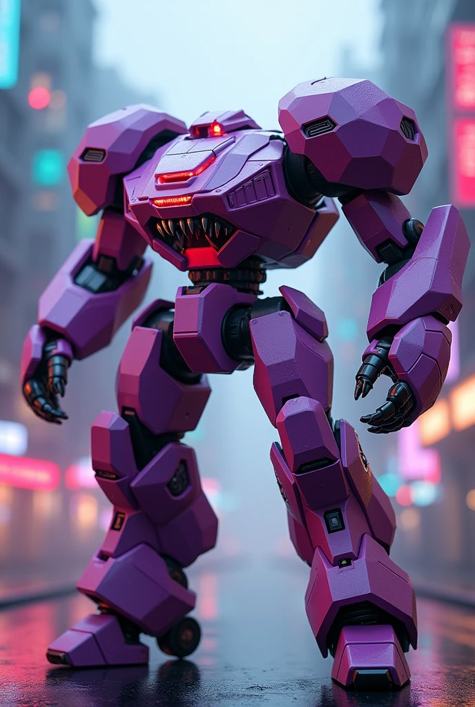 
a highly detailed ((hexagonal prism robot with crab))-like legs, red eyes, sharp teeth, a purple crab-shaped body, floating and flying. claw hand. high tech design. hulkbuster body. mecha robot. big bazooka.，Cyberpunk, dreamy glow, luminous neon lights, ( Global illumination, Ray traching, hdr, unreal render,reasonable design, high detal, Masterpiece, Best quality, hyper HD, Cinematic lighting), Mecha musume. jackpack.rocket jackpack. blaster. 



