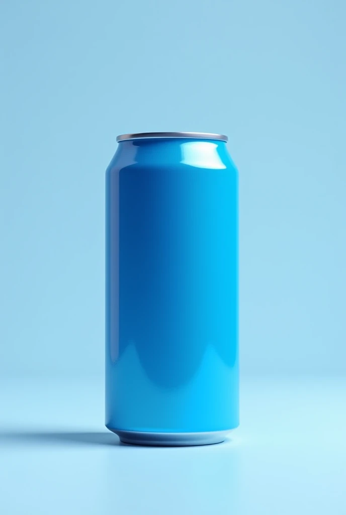 Create an image of a small blue beverage can.