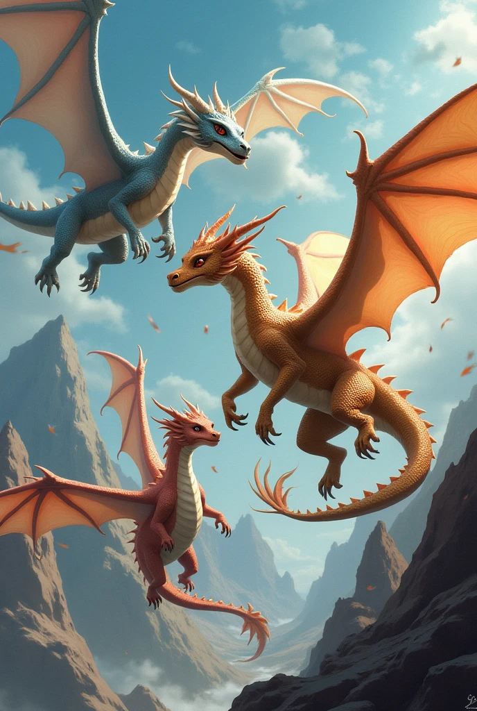Dragons playing
