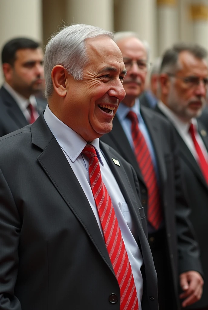 Netanyahu Laughs Looking at the Bloody Corpses of Palestinian Children