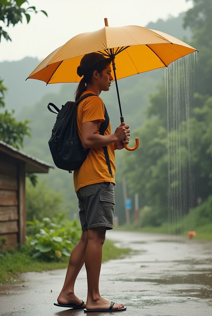 Umbrella with an extra drainage tube so that the water can escape, normal bacano comombia