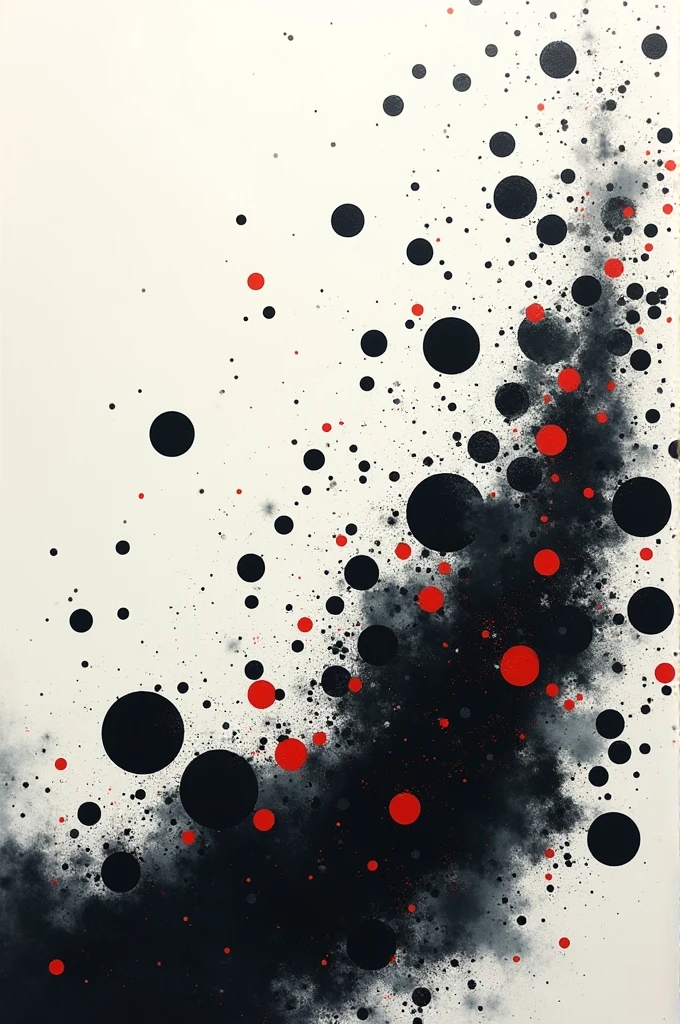 Liveliness from black dots abstract