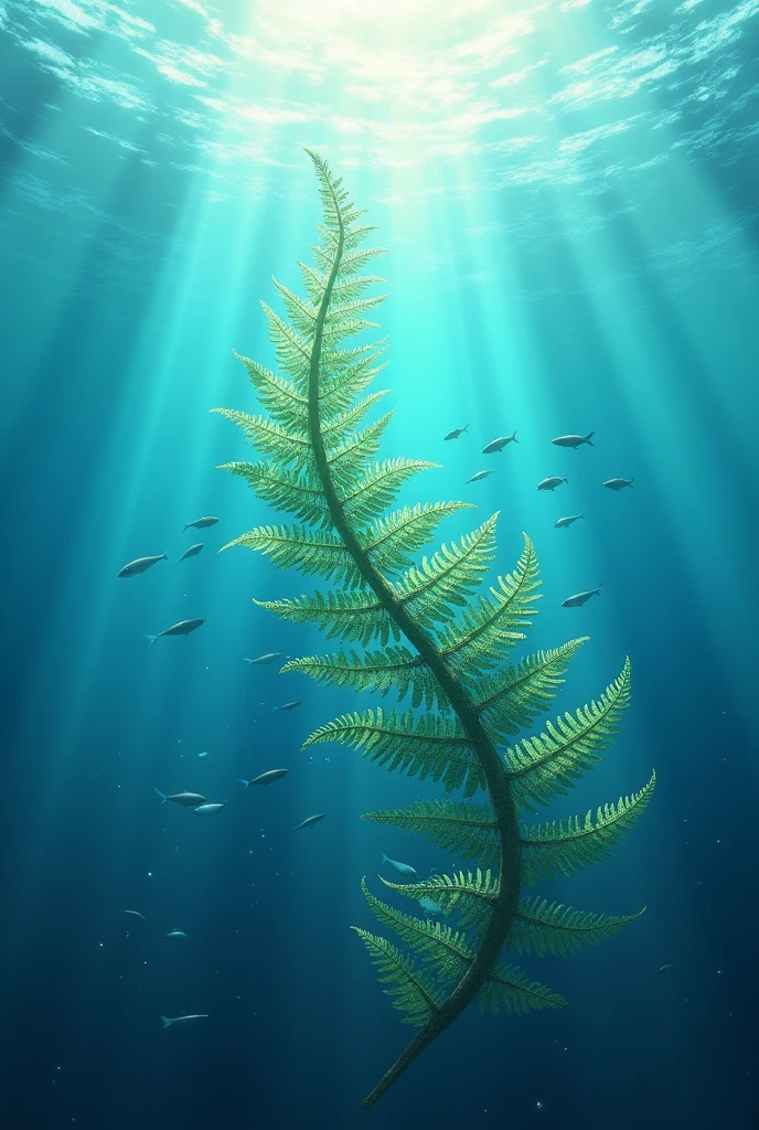 fern swimming in the sea