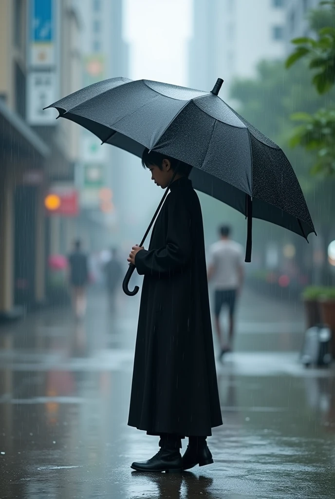 Umbrella with an extra drainage tube so that the water can escape, normal cool comombian melo long tube apart extendable long