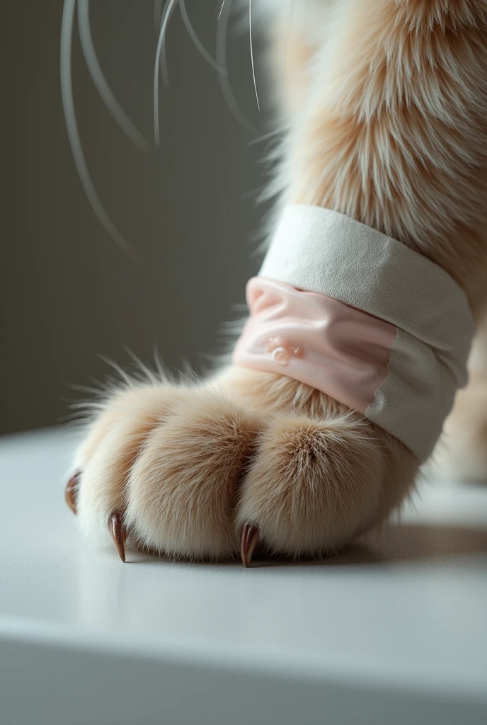 cat&#39;s paw with splint 
