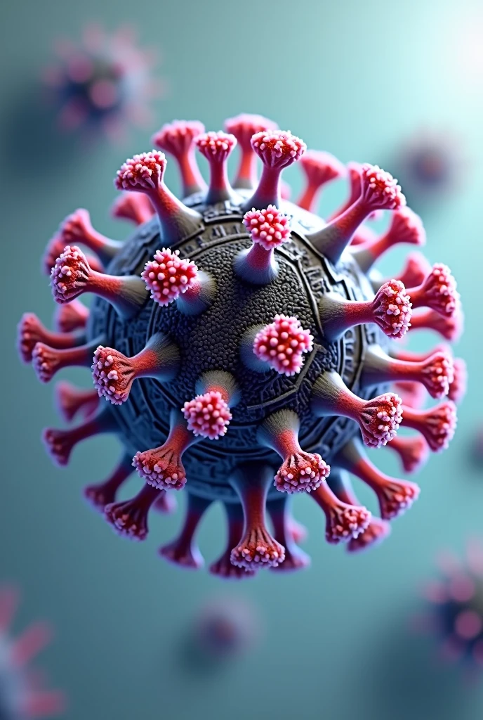 generate image of flu virus