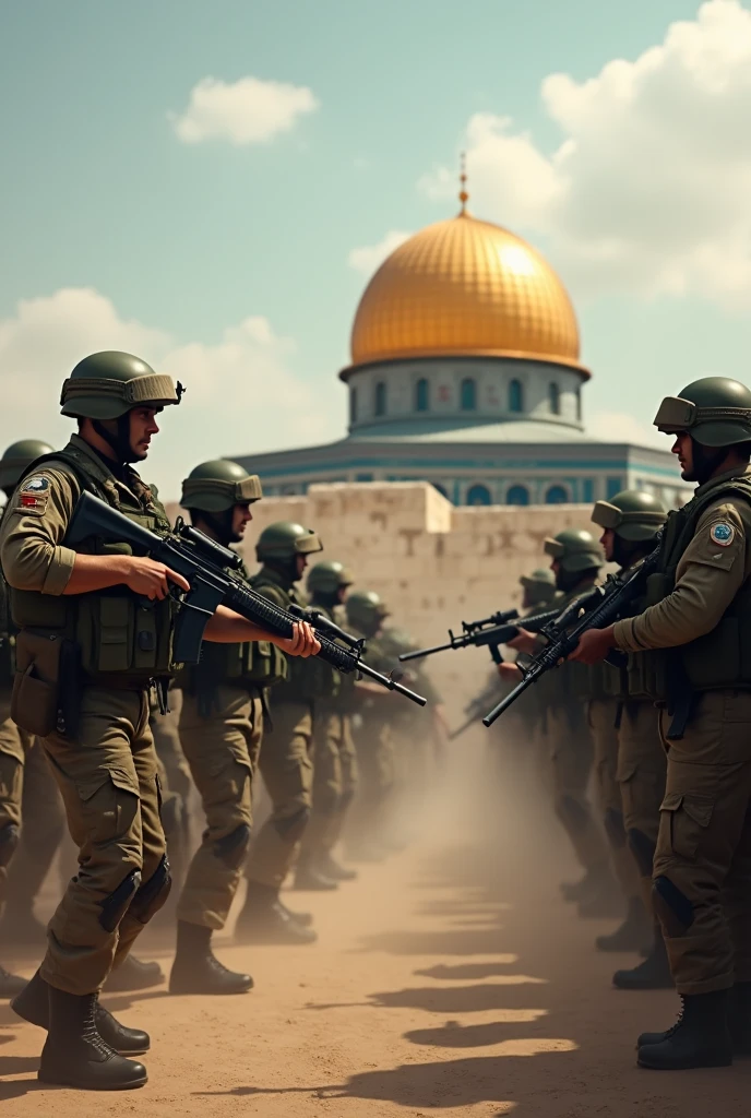 Israeli Soldiers and Turkish Soldiers Clash Near Masjid Al-Aqsa
